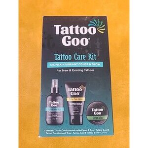 New Sealed Tattoo Goo Tattoo Care Kit: Antimicrobial Soap & Lotion & Balm